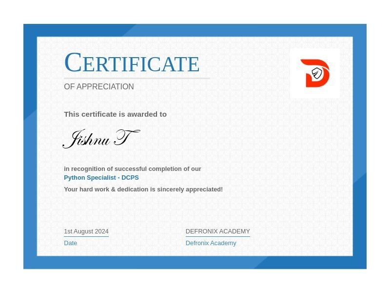Python Specialist Certification